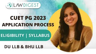 CUET PG 2023 Application Process | Eligibility | Syllabus | DU LLB & BHU LLB