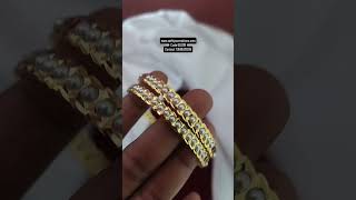 Divine Five-Metal Radiance: Ruby &amp; Pearl Studded Impon Bangles #shopping #bangles