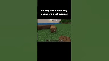 building a house with only placing one block everyday (day 23) #minecraft #minecraftbuilding #mcpe