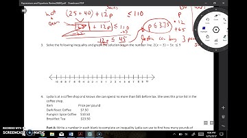 7th Grade Inequality Test Review