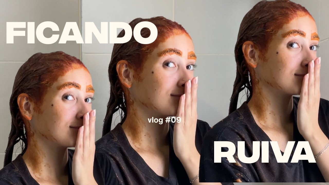 Um tutorial do que não fazer | Pintando o cabelo de ruivo em casa - VLOG #09