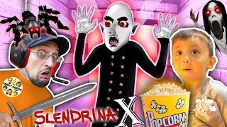 SLENDRINA X: The STRANGE HUSBAND! GRANNY'S SPIDER Chase FGTEEV Shawn \& Dudz