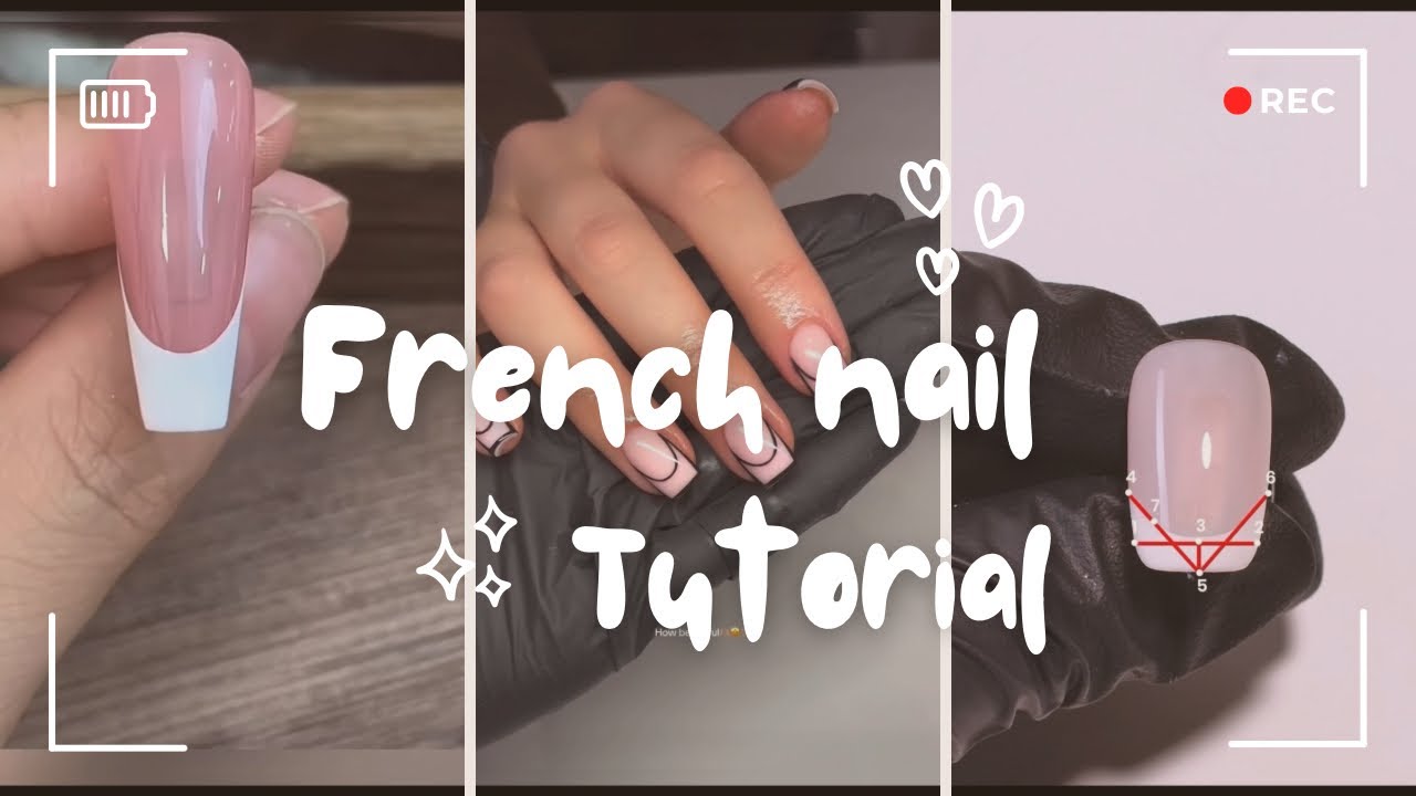 French nail tutorial 🔥🔥#frenchnails #nails #nailartdesigns - YouTube