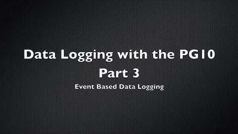 Setup Data Logging on the PG10 Digital Pressure Gauge | Pt. 3 Event Based Logging