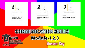 COMMUNICATION SKILLS Module-1,2,3 Answer Key. ASP OFFICIAL.. #2023 #nan #nanmudhalvan #answers #2nd