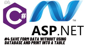 Asp.Net With CSharp Hindi Tutorial Part 4 || Save Form Data and Print in Table Without Database ||
