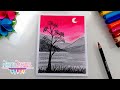 Cómo dibujar un PAISAJE con óleo pastel - Ideas de dibujos con óleo pastel