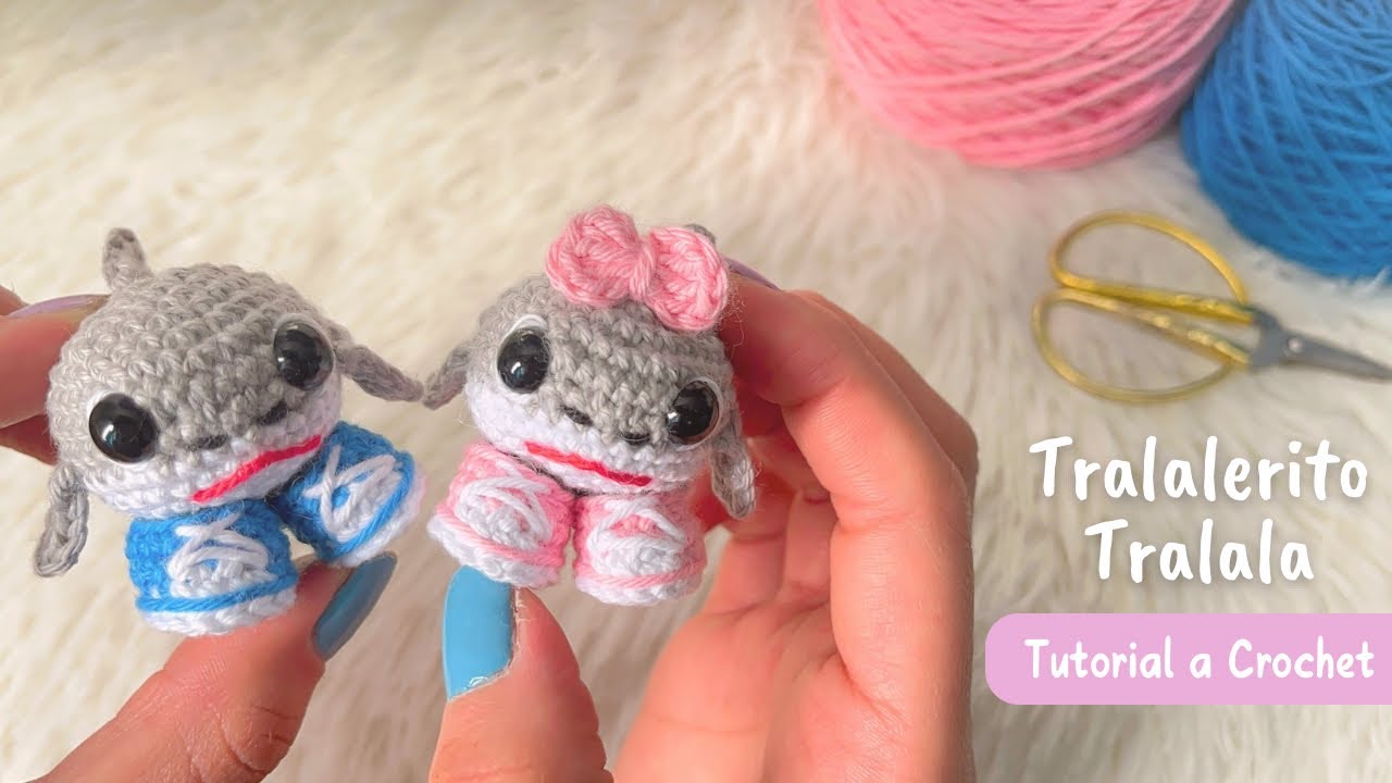 Tralaleritos🩵🩷| Tutorial a Crochet| Tralalero Tralala| Subtitulado