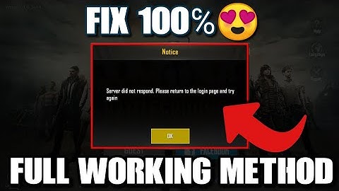 How To Fix Server Did Not Respond Problem In Pubg Mobile | Request Timeout Problem In PUBG Mobile