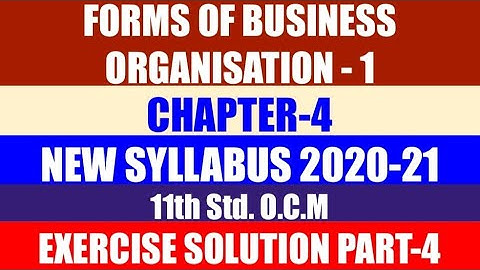 11th Std. O. C. M Chapter-4 Exercise Solution Q.8(Q1-5)Part-4@COMMERCE