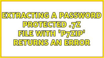 Extracting a password protected .7z file with 