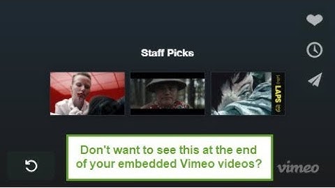 How to change the end screen for vimeo videos
