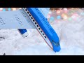 Lego plane crashes in snow