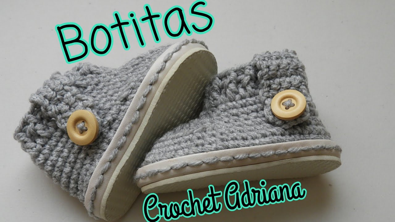 Botitas para bebé suela / Crochet Adriana - YouTube