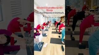 99% practice and 1% theory. #ytshorts #shorts #short #chairyoga #iyengaryoga #yogaflow #yogafit