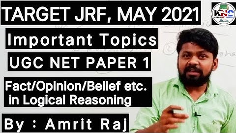 #TargetJRFMay2021...Important Topics from Logical Reasoning :01 BY Amrit Raj . UGC NET PAPER ONE .