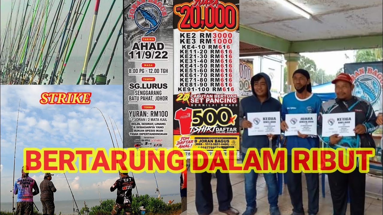 BERTARUNG DALAM RIBUT ||PERTADINGAN MEMANCING,JUARA RM20,000 SG.LURUS SENGGARANG BATU PAHAT JOHOR