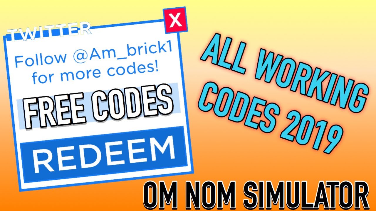  OMG ALL WORKING CODES IN OM NOM SIMULATOR ROBLOX YouTube