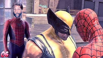 Spider-Man: Web of Shadows Walkthrough Gameplay Part 6 - Spider-Man vs. Wolverine