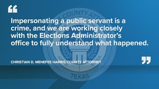 Harris County election officials warn against voting scam in Sunnyside