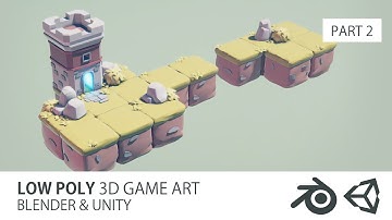 Simple Low Poly Game Art - PART 2: Blender & Unity 3d Low Poly Game | Low Poly Assets | Game Design