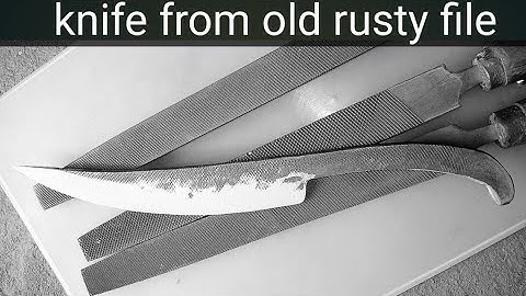 primitive technology-Making a knife from a old rusty file 🔪 inspired by MN projects