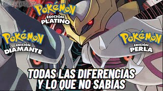 Todas las diferencias y curiosidades de Pokemon Platino, DIAMANTE y PERLA