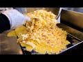 토스트에 진심인 철판 가득 두툼한 계란 토스트, 단짠 모짜렐라 치즈 토스트, Amazing Skills of Making Eggs Toast, Korean street food