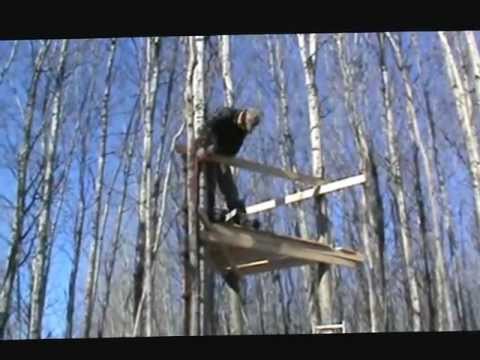 TREE STAND &amp; BEAR BAIT BUILD.wmv - YouTube