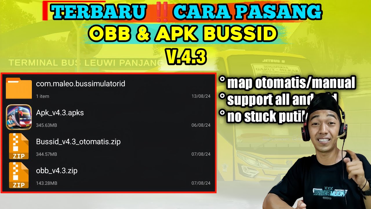 CARA PASANG OBB DAN APK MOD BUSSID V.4.3 . Support