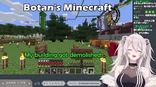 Botan Enjoying Minecraft Feat Nene, Lamy, Polka, Sora & Roboco 【Hololive Eng Sub】