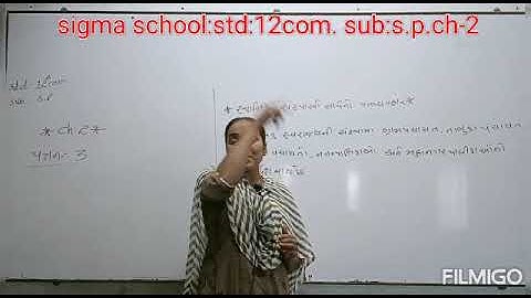 Sigma school std:12com. Sub:s.p. ch- 2