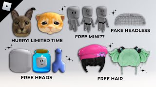 [ROBLOX UPDATES] FREE MINI PLUSHIES / FREE HAIR / FREE ITEMS / FREE HEADLESS 🤩✨