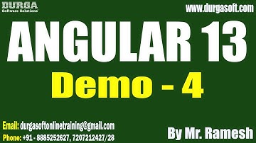 ANGULAR 13 tutorials || Demo - 4 || by Mr. Ramesh On 27-10-2022 8AM IST