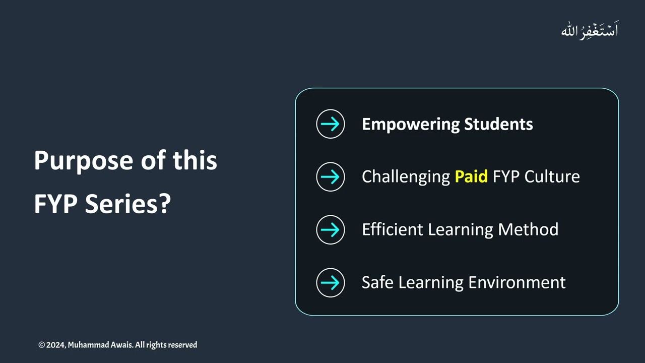 001 - Introduction and Series Goals | Final Year Project Series