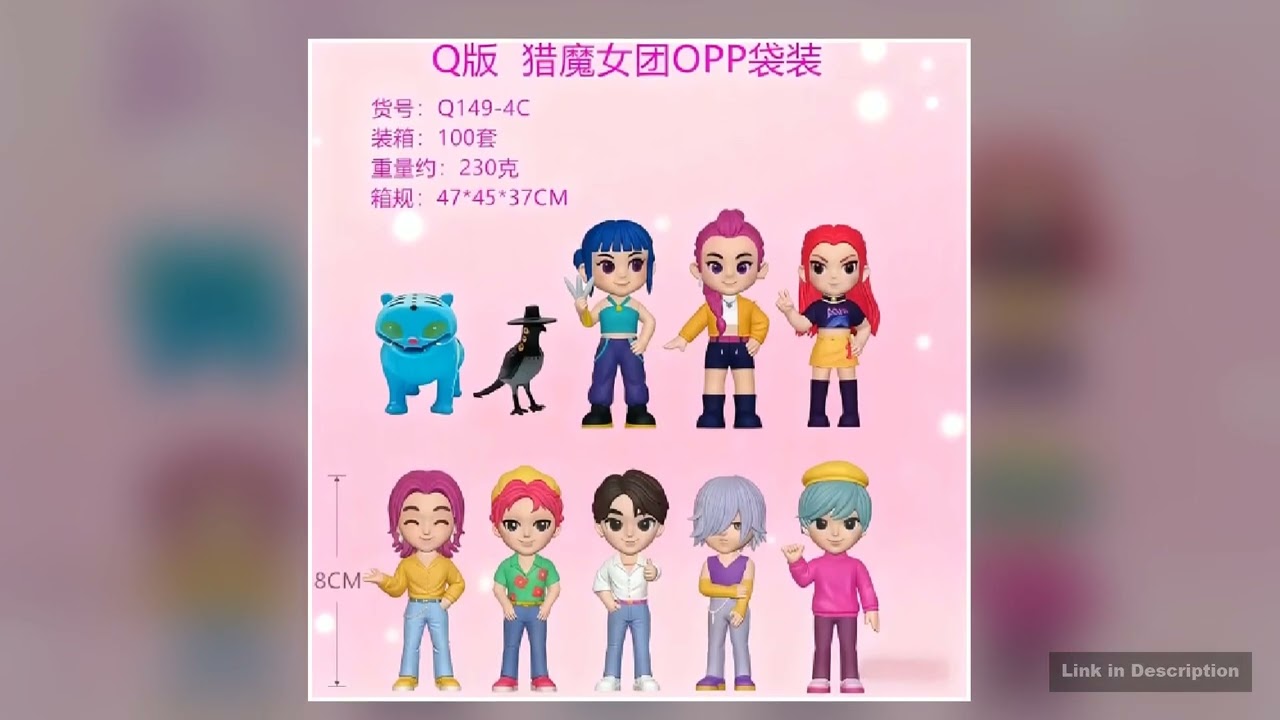 10pcs QVersion KPop Model Figurine Anime Demon Hunters Suit Action Figures Desktop Decoration