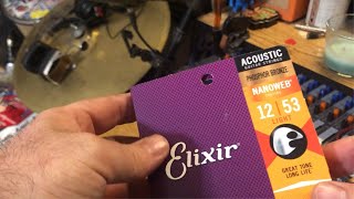 NEW STRINGS! / Elixir-NANOWEB 12-53 (Epiphone AJ-45ME) Before And After