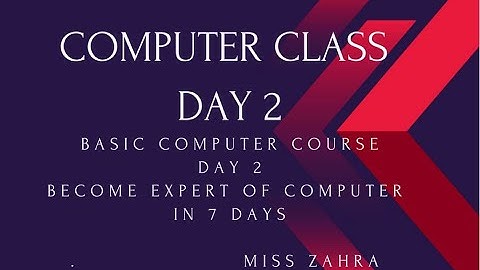 basic computer class 2 | free computer course | basic computer course in hindi/urdu |computer course