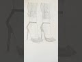 How to draw feet with high heels and jeans | Pencil sketch for beginners | shoes drawing