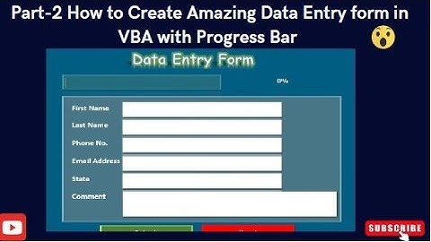 Part-2 - How to Create Amazing Data Entry form in VBA with Progress Bar V1.2. #Excel #VBA and #SQL