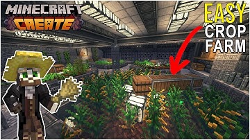 Building an AUTOMATIC Crop Farm in Minecraft Create Mod!