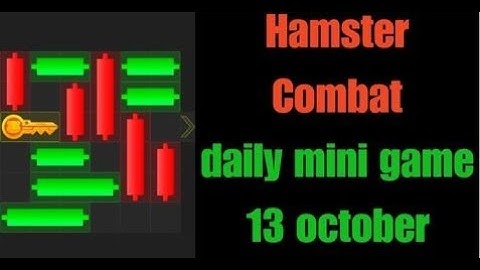 13 October Hamster Kombat daily mini game Puzzle quick solution: 13 october