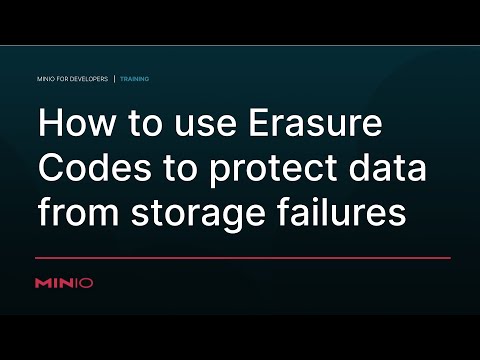 How to use Erasure Codes to protect data from storage failures