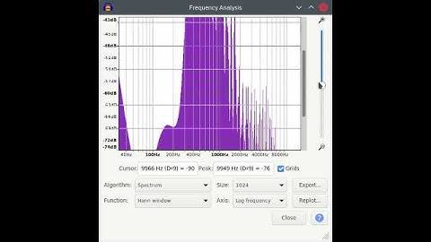 In Audacity, changing spectrum zoom level causes scrollbar to desync