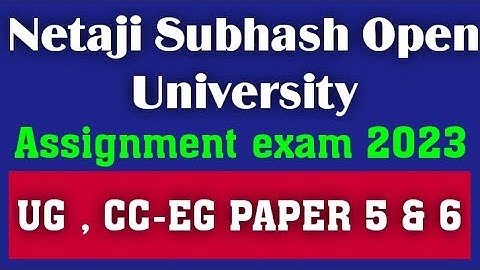 NSOU CC-EG PAPER 5 & 6 ASSIGNMENT ANSWERS 2023/ug 2nd year CC-EG 5 &6 assignment exam 2023 questions