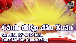 Karaoke Cánh Thiệp Đầu Xuân (Chacha) Tone Nữ | TAS BEAT