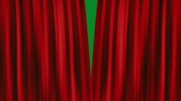 Red Curtains Drawn Open - green screen bkgrnd - AE
