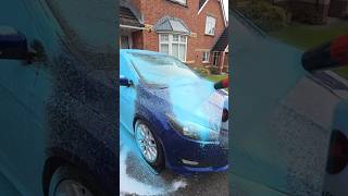 Satisfying Blue Snow Foam Car Wash 💧 #carwash #detailing #cleaning #asmr