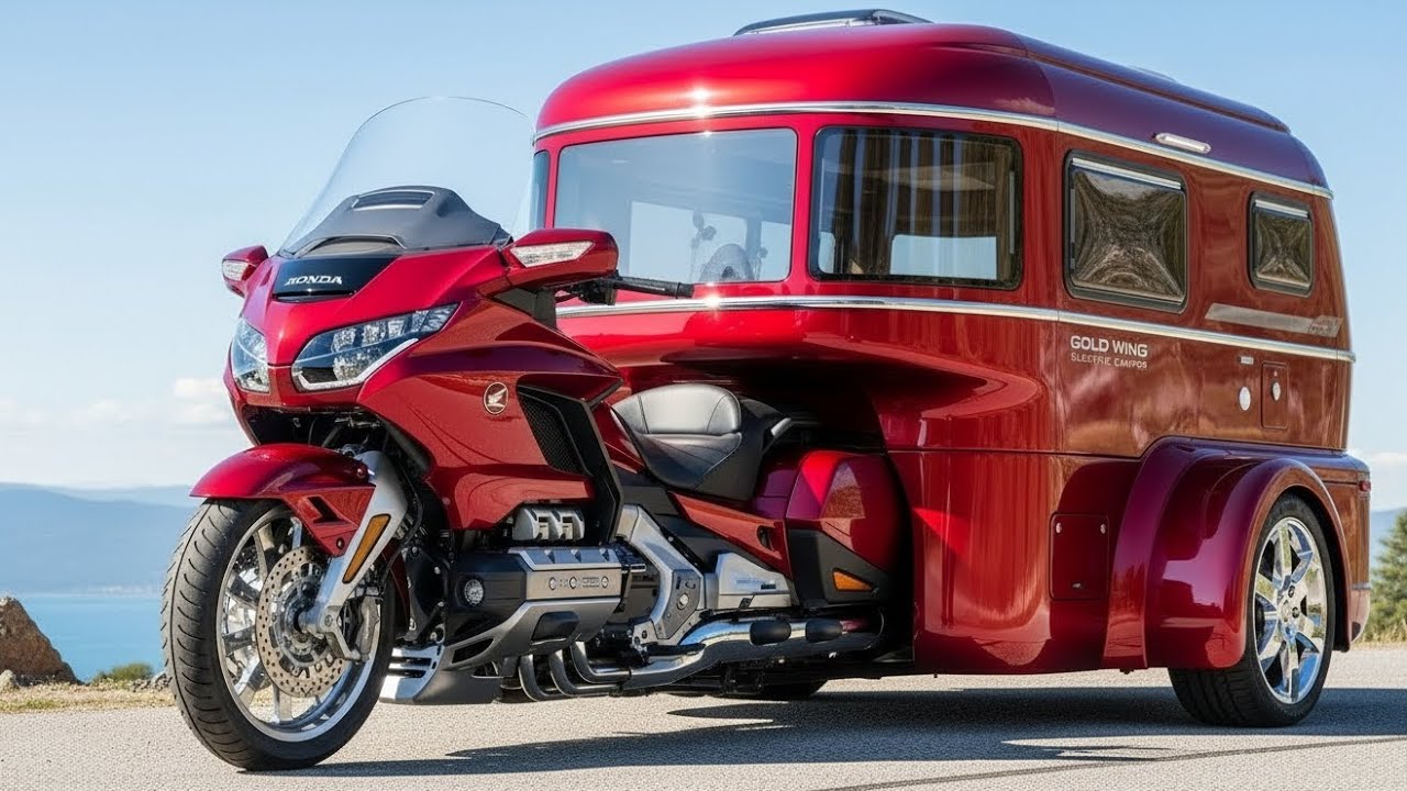 2026 Honda Gold Wing Crimson Voyager Electric Camper Trike – The Future of Luxury Touring Revealed!
