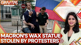 Greenpeace Steals Macron Wax Statue For Anti-Russia Protest In Paris | GRAVITAS